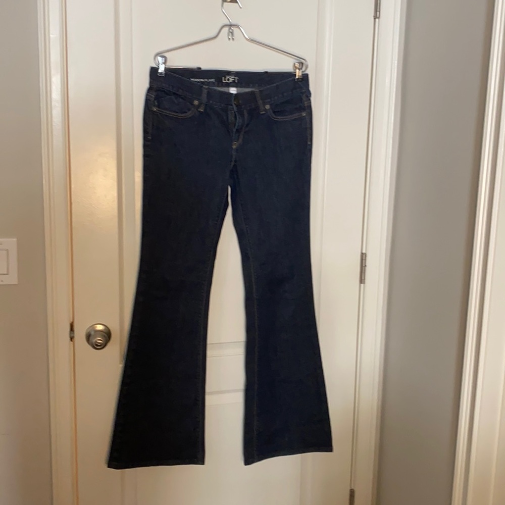 Dark wash nearly-new Ann Taylor Loft flare jeans